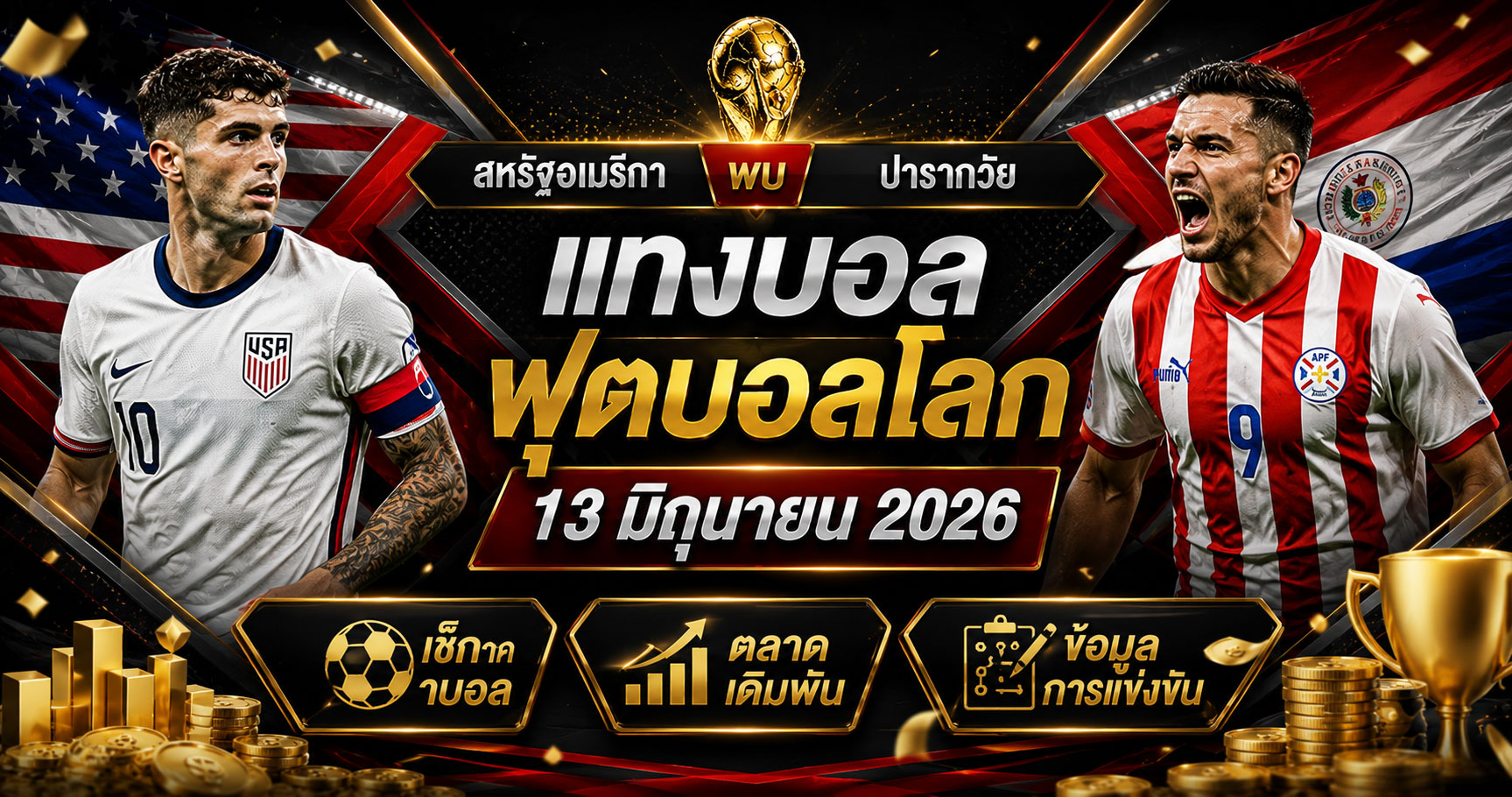 แทงบอลสหรัฐอเมริกา ปารากวัย ราคาบอลก่อนวางบิล