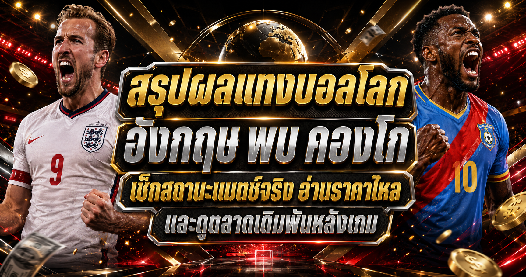 สรุปผลแทงบอลโลก อังกฤษ พบ คองโก