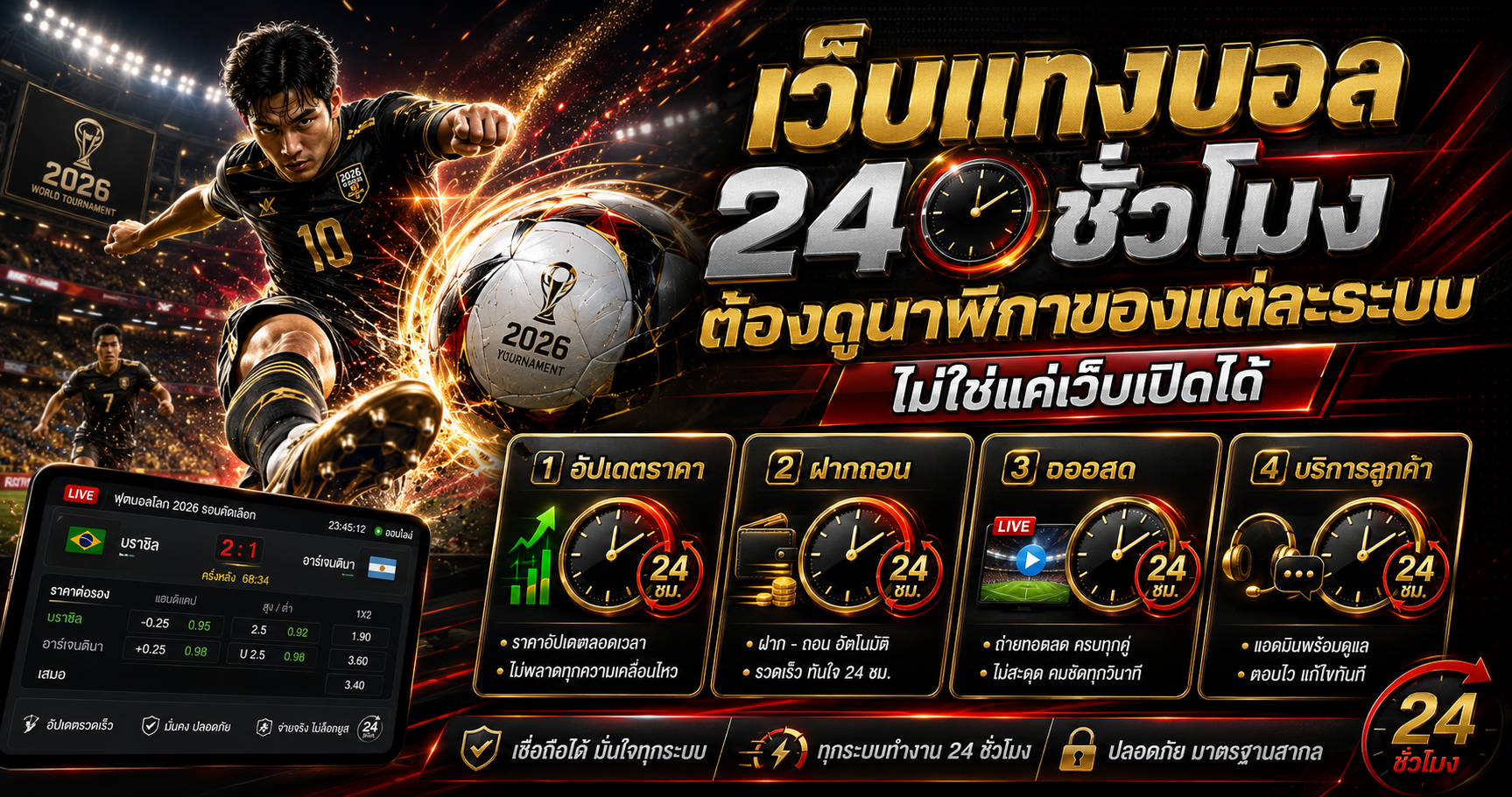 นาฬิการะบบเว็บแทงบอล 24 ชั่วโมง