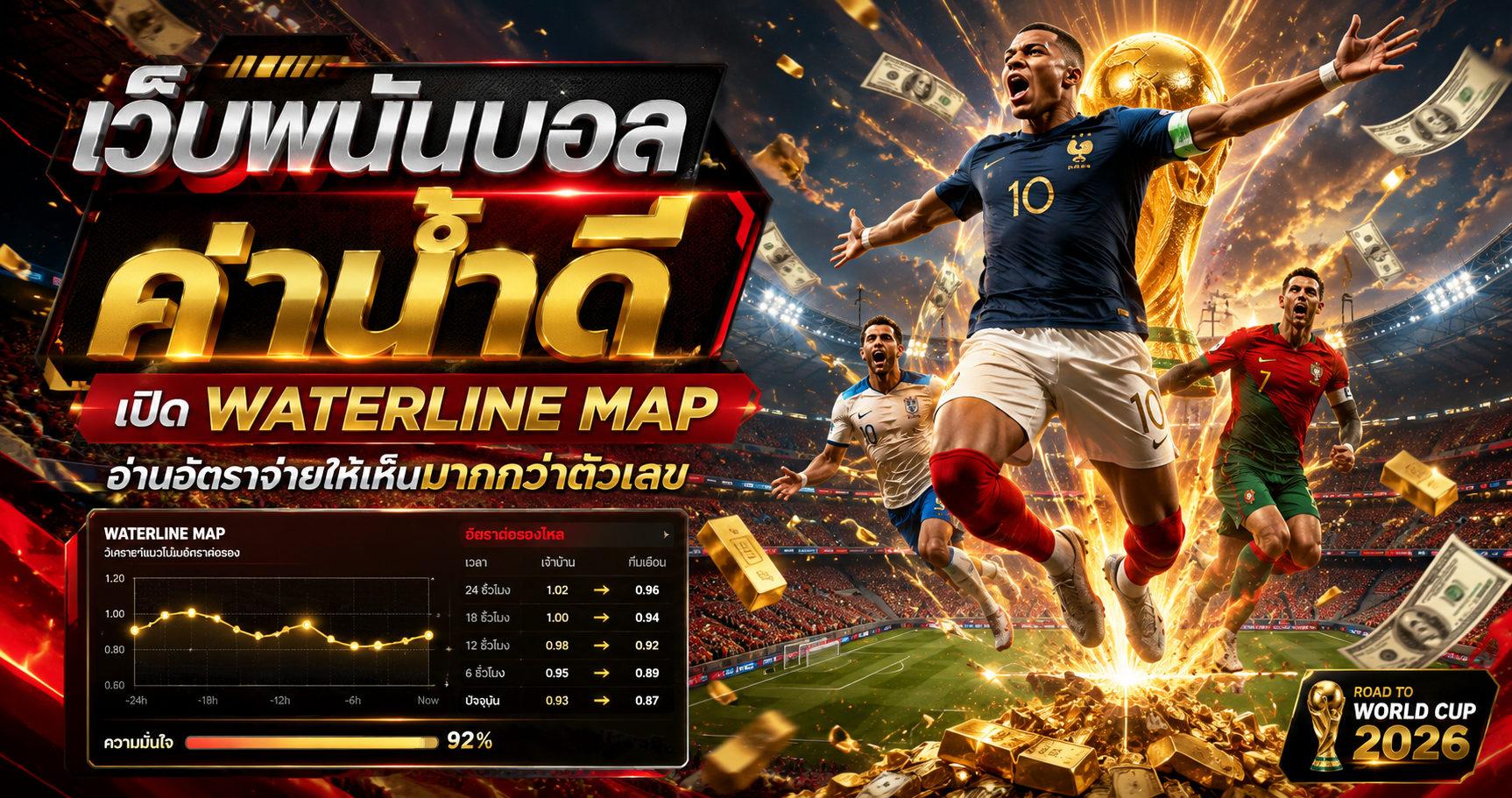 WaterlineMapเปรียบเทียบเว็บพนันบอลค่าน้ำดี